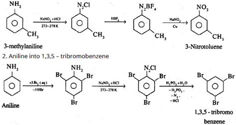 Convert 1 3 Methylaniline Into 3 Nitrotolune 2 Aniline Into 135