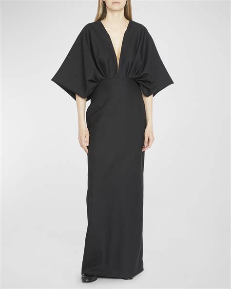 Plunging V Neckline Dress Neiman Marcus