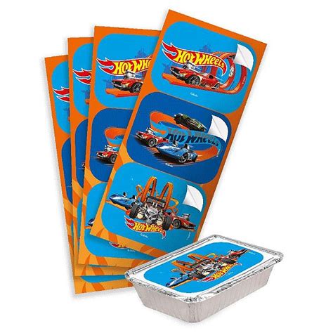Adesivo Retangular Festa Hot Wheels Festcolor Rizzo Embalagens Rizzo Embalagens