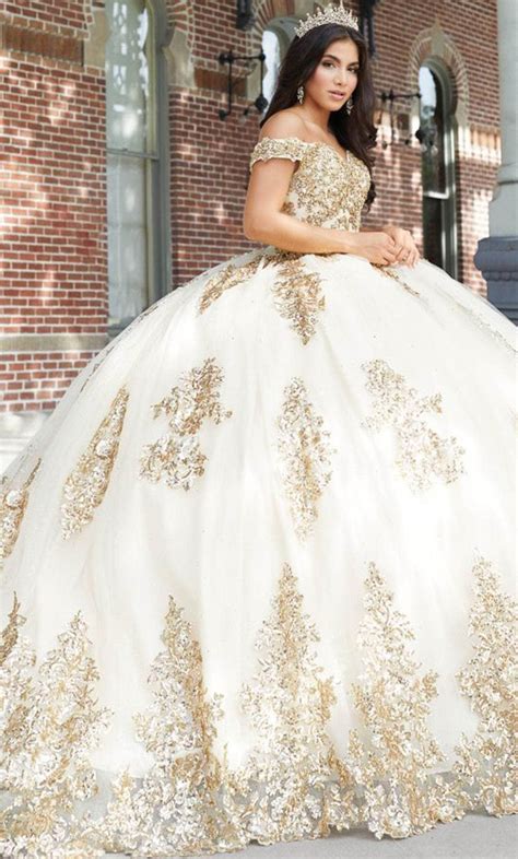 Quinceanera Collection 26042 - Appliqued Tulle Quinceanera Dress