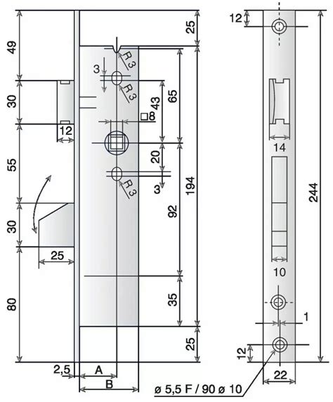 Serrure à larder Inox 1 point 2360 STREMLER