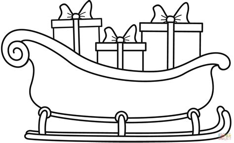 Santa Sled Coloring Page Coloring Pages The Best Porn Website