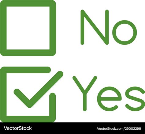 Yes And No Checkbox Set With Blank Checked Vector Image