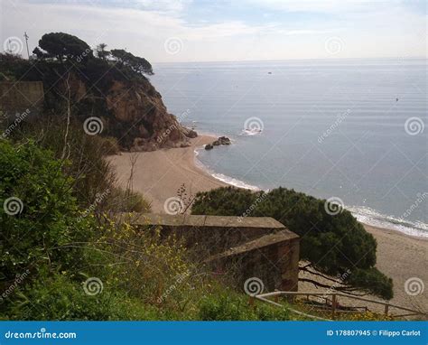 Calella beach in Spain 6 stock image. Image of catalonia - 178807945