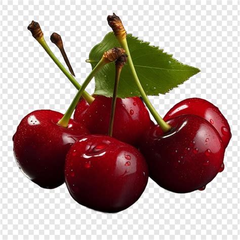 Premium PSD Cherries Isolated On Transparent Background