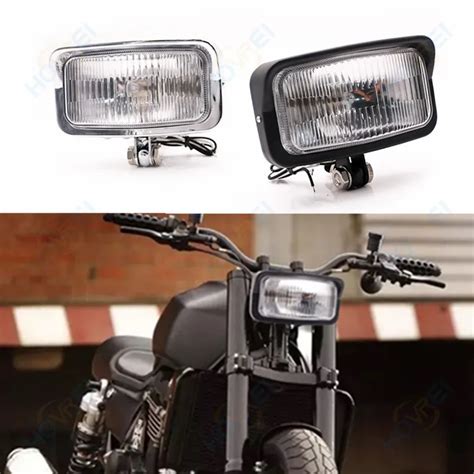 Faro Delantero Cuadrado Universal Para Motocicleta L Mpara De Cabeza