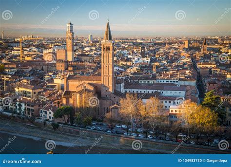 View Of Verona City In Italy Panoramic Photo In High Size City