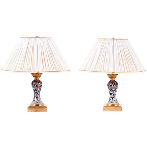 Large Pair Of Imari Porcelain With Peacocks Lamps Th Century At Stdibs