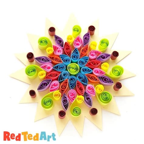 Paper Quilled Rangoli Pattern for Diwali with Kids