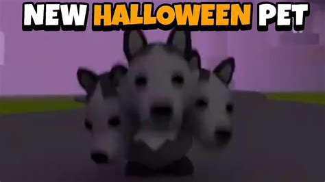 NEW THREE HEADED WOLF PET IN ADOPT ME HALLOWEEN UPDATE YouTube