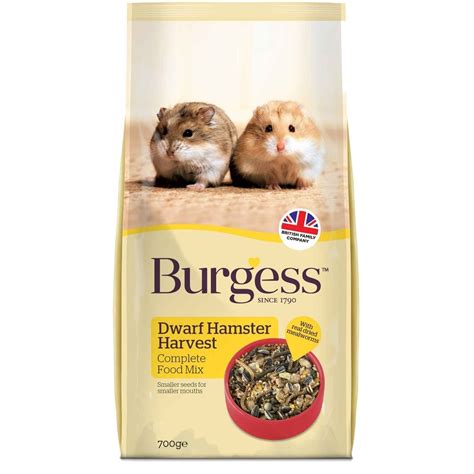 Burgess Supa Hamster Dwarf Hamster Harvest Food 700g At Burnhills