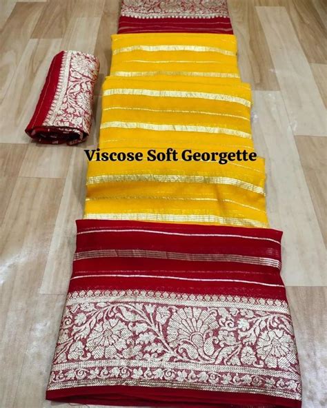 Printed Pure Viscose Georgette Saree At Rs In Surat Id