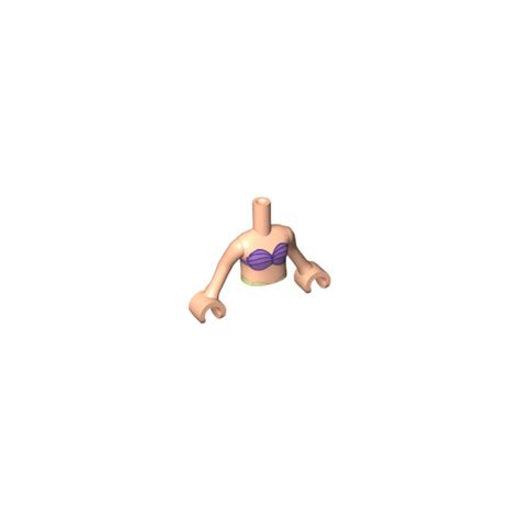 Lego Light Flesh Ariel Torso Girl With Shells Bikini Top Pattern Brick Owl Lego
