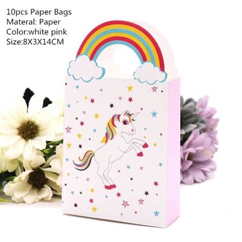 Version Licorne Papier Bonbons Bo Te Sacs Avec Poign Es Kraft