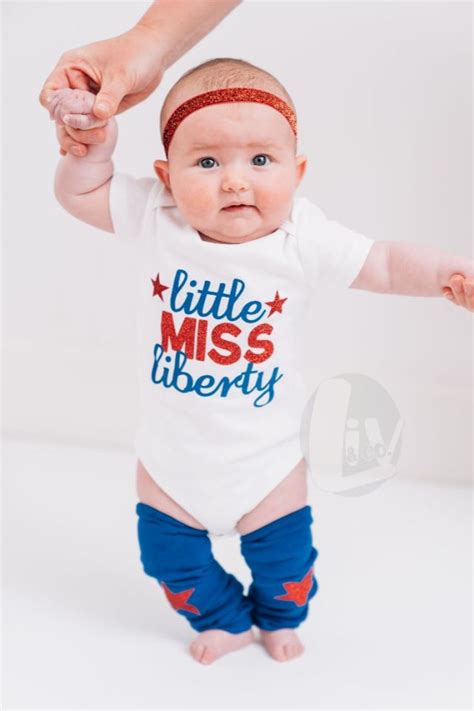 Little Miss Liberty July 4th Baby Girl Outfit Toddler Shirt