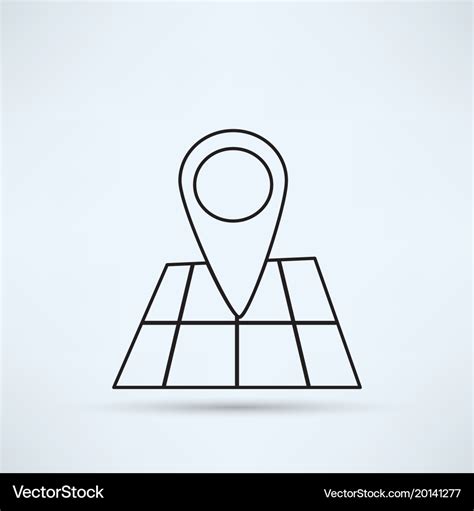 Pin on the map Royalty Free Vector Image - VectorStock