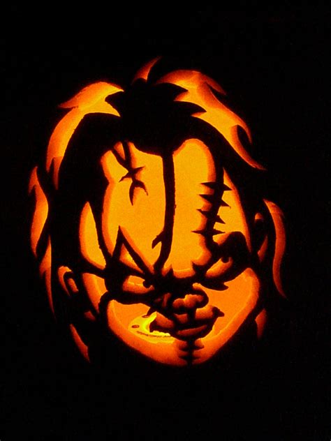 Chucky Pumpkin Stencil