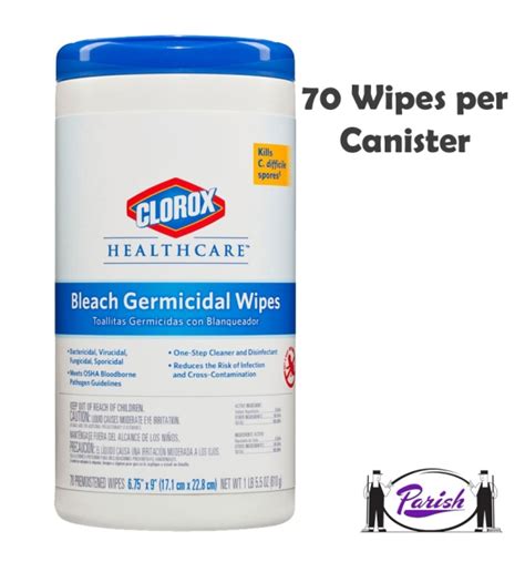 Clorox Germicidal Bleach Wipes Kills C Diff In 3 Minutes Parish Supply