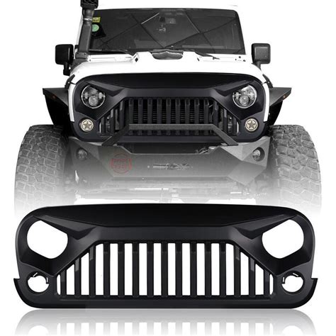 Matte Black Front Gladiator Vader Grill Grille Fit Jeep Wrangler