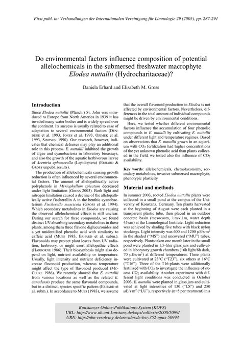 Pdf Do Environmental Factors Influence Composition Of Potential