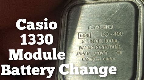 Casio Module Battery Replacement Change Lq Youtube