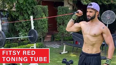 Full Body Workout With Resistance Exercise Band Fitsy Toning Tube