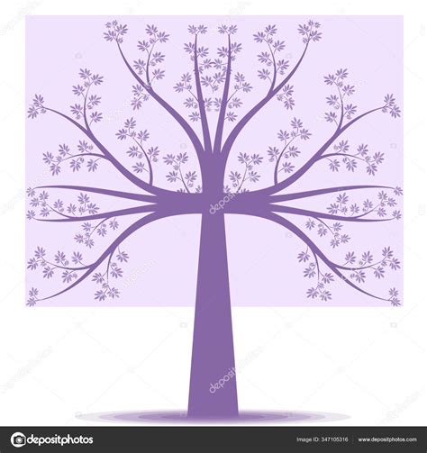 Beautiful Art Tree Isolated White Background Stock Vector By ©yayimages