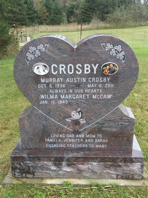 Tombstone Murray Wilma Crosby St Andrew S United Cemetery Coe Hill