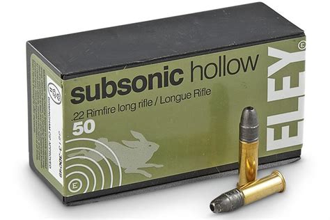 AmmoMart 22 Long Rifle Eley Subsonic Hollow 38gr HP 50 Rounds