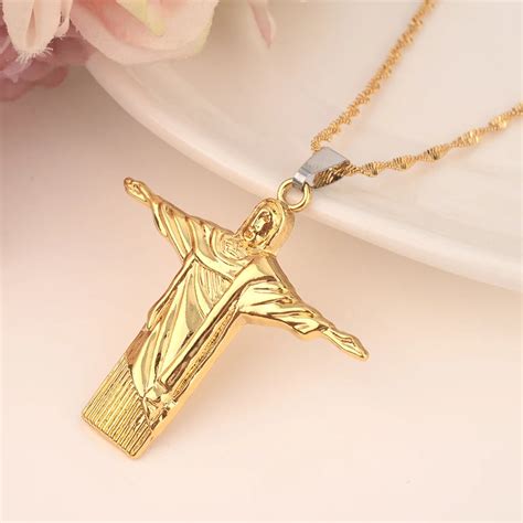 Men Cross Necklace Pendant Women INRI Juses Crucifix Christianity