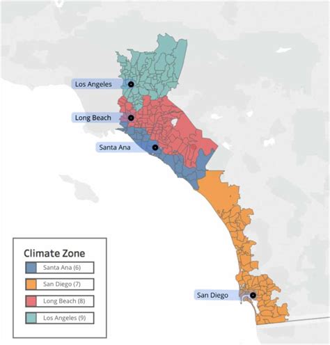 Map of the coastal region of Southern California included in the study ...