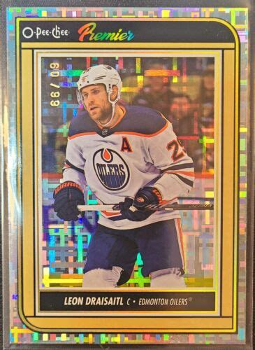 2022 23 OPC O PEE CHEE HOCKEY LEON DRAISAITL PREMIER DIAMOND RAINBOW