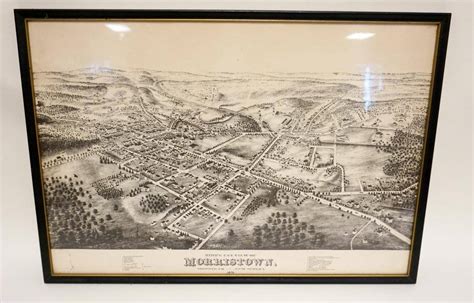 Copy Of An 1876 Map Of Morristown Nj Auction