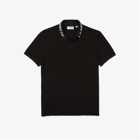 Mens Lacoste Branded Slim Fit Stretch Piqué Polo Shirt