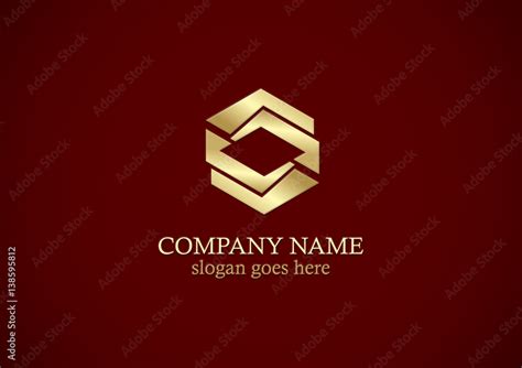 gold circle shape company logo Stock Vector | Adobe Stock