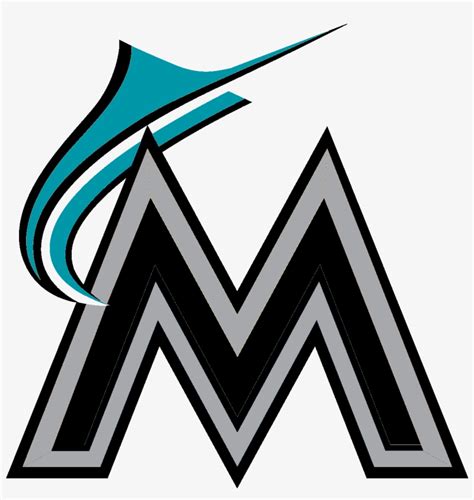 Wxtr5d3 Miami Marlins Black And White Logo PNG Image Transparent