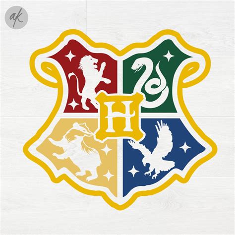 hogwarts svg harry potter svg hogwarts crest svg file  etsy