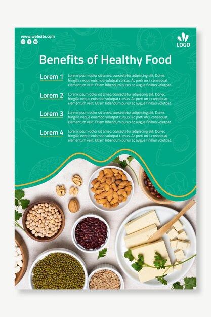 eat healthy food poster vectors illustrations    freepik
