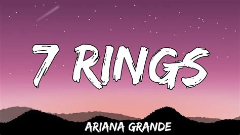 7 Rings Ariana Grande Lyrics Youtube