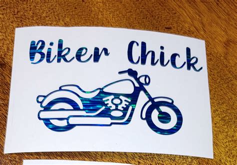 Biker Chick Vinyl Decals Motorcycle Rider Biker Chick New Etsy