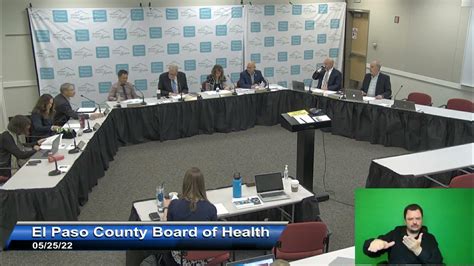 El Paso County Board Of Health May 25 2022 Meeting Youtube