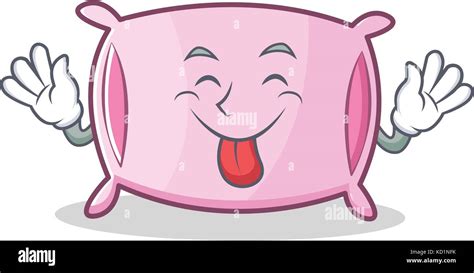 Tongue Out Pillow Character Cartoon Style Stock Vector Image Art Alamy