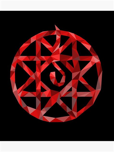 Fullmetal Alchemist Blood Rune Polygon Poster For Sale By