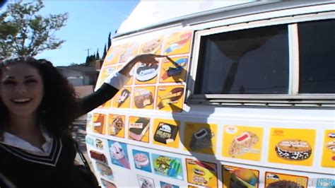 Curly Brunette Fucks Ice Cream Guy Cream