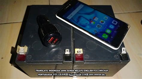 Cara Mudah Membuat Charger Hp Dari Aki Motor Dan Charger Mobil Youtube