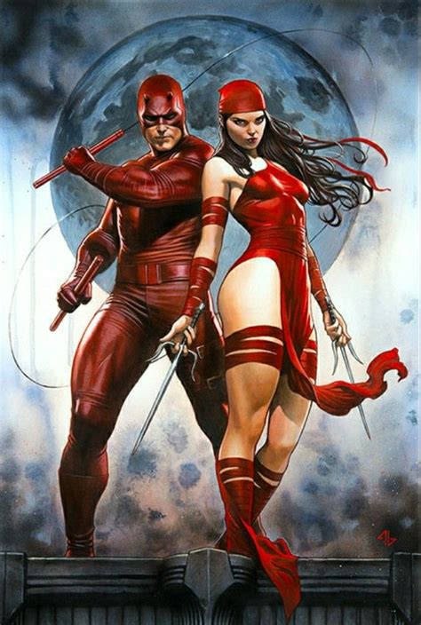 Daredevil & Elektra | Marvel characters, Comic art, Marvel comics art