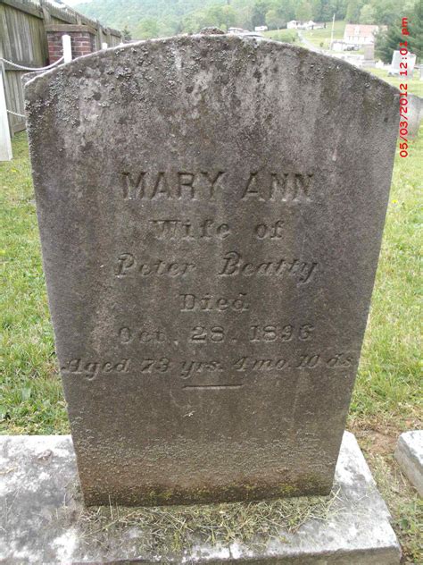 Mary Ann Steffy Beatty 1823 1896 Find A Grave Memorial