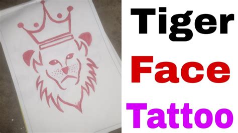 Tiger Face Tattoo Drawing Tiger Face Tattoo Drawing Oil Pastel How To Draw Tattoo Youtube