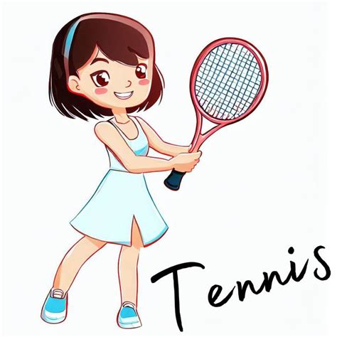 Tennis Girl Cartoon | Girl cartoon, Tennis drawing, Tennis