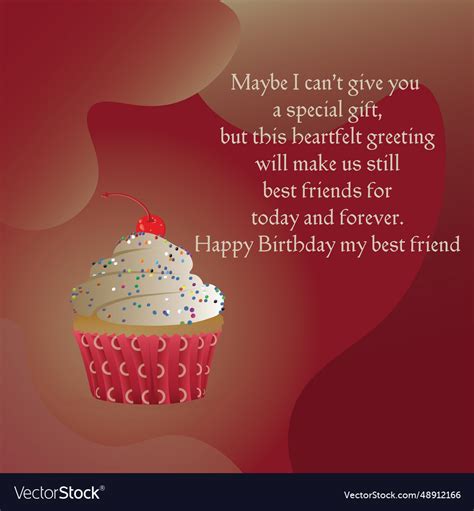 Birthday greeting card to best friend Royalty Free Vector